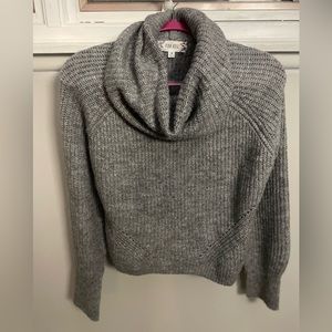 Grey Winter Turtleneck Sweater
